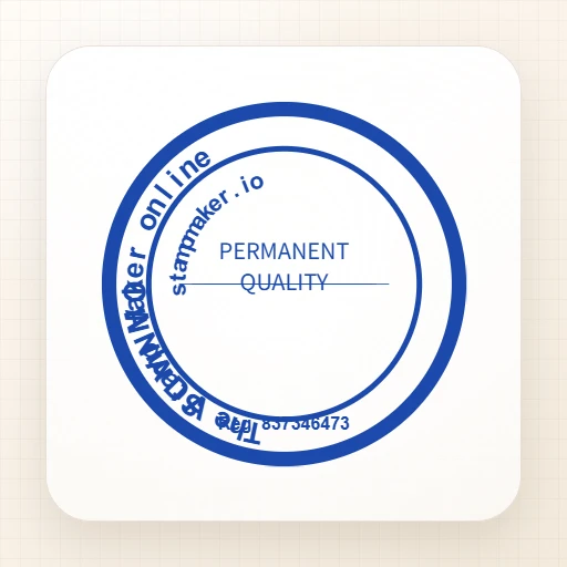 round Company stamp template: Canada Quality Permanent Seal - stamp maker online