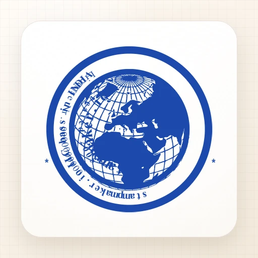 round Company stamp template: stampmaker.io India License Seal - stamp maker