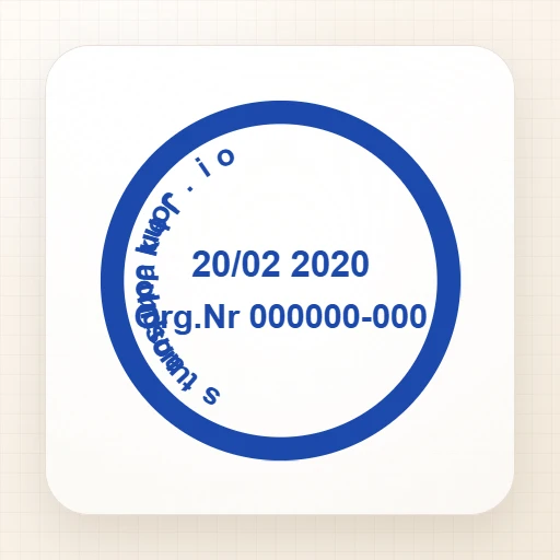 round Company stamp template: John Johnsonn Organization Date Seal - stamp maker