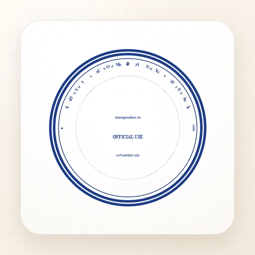 round Thai company stamp template with thai company seal