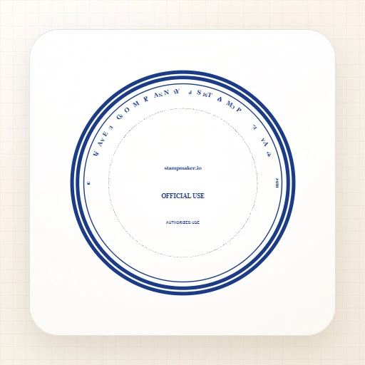 round Emirati company stamp template with uae company stamp - arabic