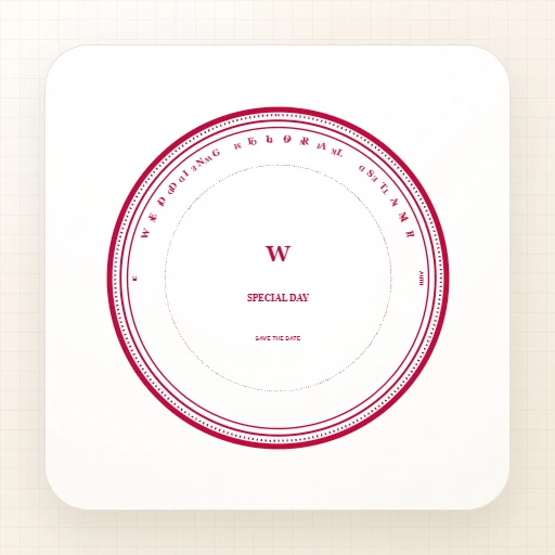 oval British wedding stamp template with wedding floral stamp